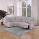 Goodwood Electric Reclining Modular Group 5 in Andaz Silver Fabric