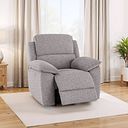 Goodwood Electric Reclining Armchair in Andaz Silver Fabric