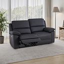Goodwood Electric Reclining Modular Group 8 in Black Leather