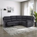 Goodwood Electric Reclining Modular Group 2 in Black Leather