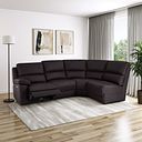Goodwood Electric Reclining Modular Group 4 in Brown Leather