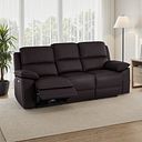 Goodwood Electric Recliner 3 Seater Sofa in Brown Leather