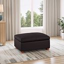 Goodwood Storage Footstool in Brown Leather