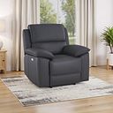 Goodwood Electric Reclining Armchair in Dark Grey Leather