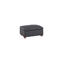 Goodwood Storage Footstool in Dark Grey Leather