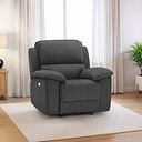 Goodwood Electric Reclining Armchair in Plush Charcoal Fabric 