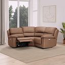 Goodwood Electric Reclining Modular Group 1 in Plush Brown Fabric
