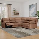 Goodwood Electric Reclining Modular Group 3 in Plush Brown Fabric