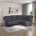 Goodwood Electric Reclining Modular Group 4 in Dark Grey Leather