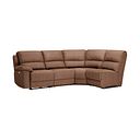 Goodwood Electric Reclining Modular Group 4 in Plush Brown Fabric
