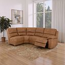 Goodwood Electric Reclining Modular Group 5 in Plush Brown Fabric
