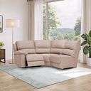 Goodwood Electric Reclining Modular Group 6 in Plush Beige Fabric