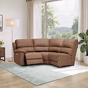 Goodwood Electric Reclining Modular Group 6 in Plush Brown Fabric