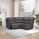 Goodwood Electric Reclining Modular Group 6 in Plush Charcoal Fabric