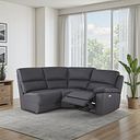 Goodwood Electric Reclining Modular Group 7 in Dark Grey Leather