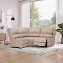 Goodwood Electric Reclining Modular Group 7 in Plush Beige Fabric