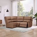 Goodwood Electric Reclining Modular Group 7 in Plush Brown Fabric