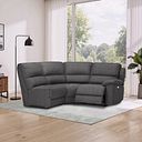 Goodwood Electric Reclining Modular Group 7 in Plush Charcoal Fabric