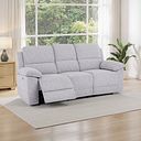 Goodwood 3 Seater Electric Recliner Sofa in Keswick Dove Fabric