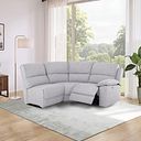 Goodwood Electric Reclining Modular Group 7 in Keswick Dove Fabric