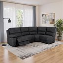 Goodwood Electric Reclining Modular Group 4 in Keswick Dove Fabric