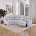 Goodwood Electric Reclining Modular Group 5 in Keswick Dove Fabric