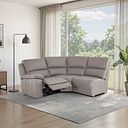 Goodwood Electric Reclining Modular Group 6 in Light Grey Leather