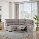 Goodwood Electric Reclining Modular Group 7 in Light Grey Leather