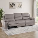Goodwood Electric Reclining Modular Group 9 in Light Grey Leather