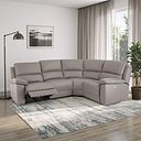 Goodwood Electric Reclining Modular Group 2 in Light Grey Leather