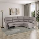 Goodwood Electric Reclining Modular Group 4 in Light Grey Leather
