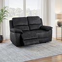 Goodwood 2 Seater Electric Recliner Sofa in Miller Grey Fabric