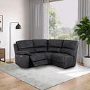 Goodwood Electric Reclining Modular Group 6 in Miller Grey Fabric