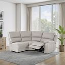 Goodwood Electric Reclining Modular Group 7 in Off White Leather