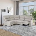 Goodwood Electric Reclining Modular Group 5 in Off White Leather