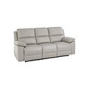 Goodwood Electric Recliner 3 Seater Sofa in Off White Leather