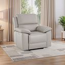 Goodwood Electric Reclining Armchair in Off White Leather