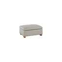 Goodwood Storage Footstool in Off White Leather