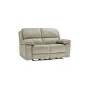 Goodwood Plush Beige Fabric 2 Seater Electric Recliner Sofa
