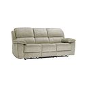 Goodwood Plush Beige Fabric 3 Seater Electric Recliner Sofa