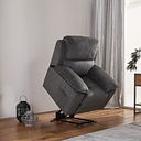 Goodwood Electric Riser Recliner Armchair in Plush Charcoal
