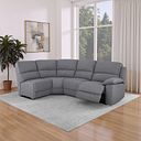 Goodwood Electric Reclining Modular Group 5 in Ranch Brown Fabric
