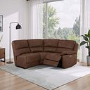 Goodwood Electric Reclining Modular Group 7 in Ranch Dark Brown Fabric