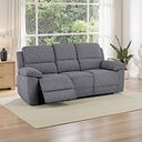 Goodwood Santos Steel 3 Seater Electric Recliner Sofa