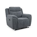 Hadley Electric Recliner Armchair With Power Headrest in Amigo Coal Fabric