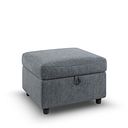 Hadley Footstool in Amigo Coal Fabric