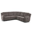 Hadley Large Corner Electric Recliner Sofa with Power Headrests  in Amigo Cocoa Fabric
