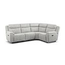 Hadley Left Hand Corner Electric Recliner Sofa with Power Headrests  in Amigo Dove Fabric