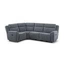 Hadley Right Hand Corner Electric Recliner Sofa with Power Headrests  in Amigo Coal Fabric