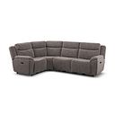 Hadley Right Hand Corner Electric Recliner Sofa with Power Headrests  in Amigo Cocoa Fabric